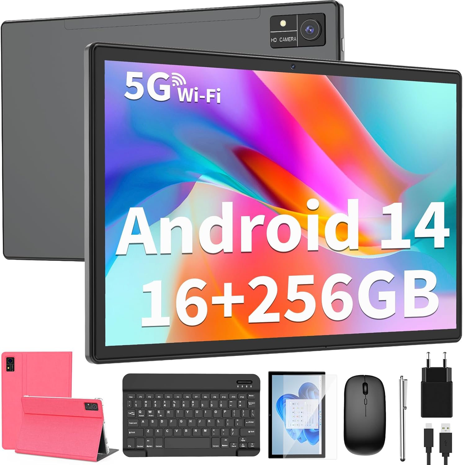 安卓平板电脑,10 英寸安卓14 平板电脑(带键盘),16GB+256GB,1TB 扩展,八核平板电脑,8000mAh,2.4G/5G WiFi,1280P FHD,GMS,2 合1 平板电脑(带键盘保护套、鼠标、触控笔_深圳市优恒兴科技有限公司 安卓平板电脑,10 英寸安卓14 平板电脑(带键盘),16GB+256GB,1TB 扩展,八核平板电脑,8000mAh,2.4G/5G WiFi,1280P FHD,GMS,2 合1 平板电脑(带键盘保护套、鼠标、触控笔_深圳市优恒兴科技有限公司
